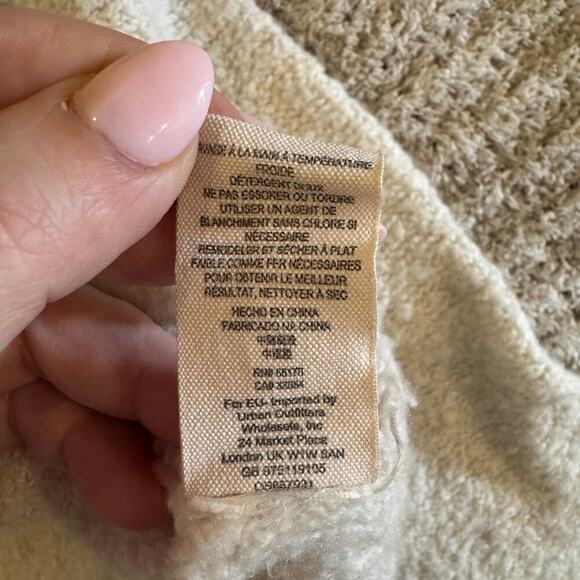 Free People Stormy Pullover Wool Alpaca Blend Sweater in Oatmeal Heather Size M - Picture 9 of 9